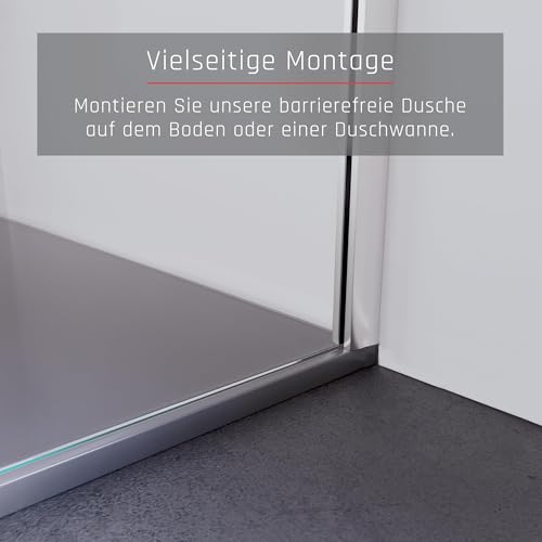 bijon Designer Duschwand mit auswählbarem Glas und Nanobeschichtung - 8