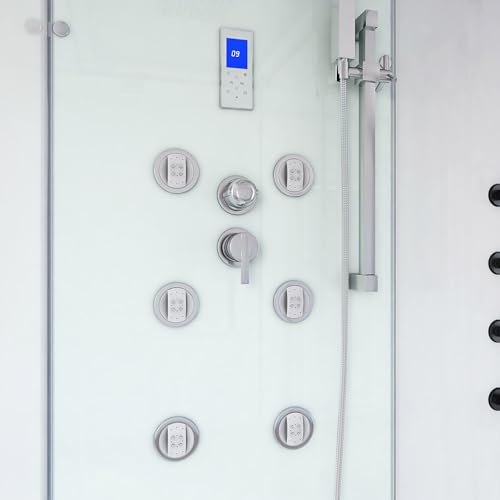 Moderner U-Form Duschtempel Design M mit Dampffunktion - 3