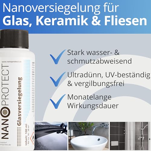 Nanoprotect Glasversiegelung Set inkl. Reinigungspolitur und Spezialtüchern - 4