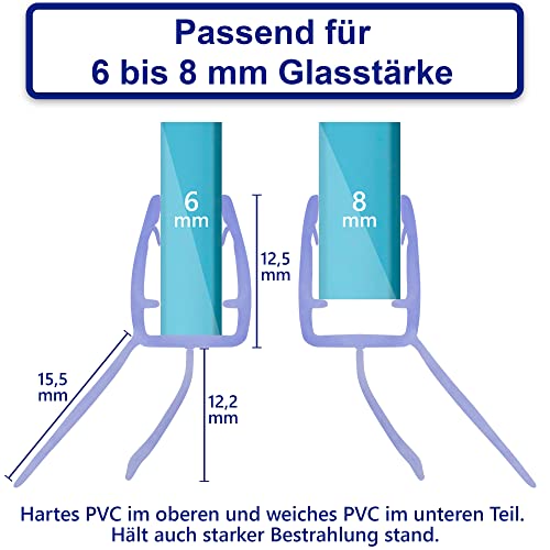 2 x 100 cm Duschdichtung für 6 – 8 mm Glasdicke - 2