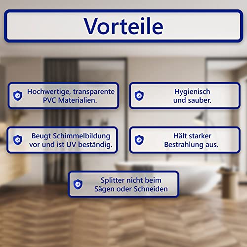 2 x 100 cm Duschdichtung für 6 – 8 mm Glasdicke - 6
