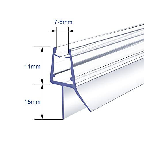 1 x 100 cm Duschdichtung für 7 – 8 mm Glasdicke - 5