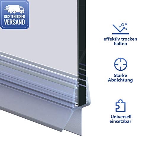 1 x 100 cm Duschdichtung für 7 – 8 mm Glasdicke - 2