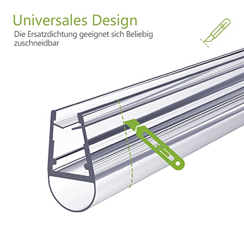 1 x 100 cm Duschdichtung für 4 – 6 mm Glasdicke - 2