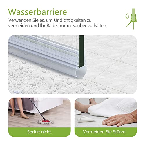1 x 100 cm Duschdichtung für 4 – 6 mm Glasdicke - 4