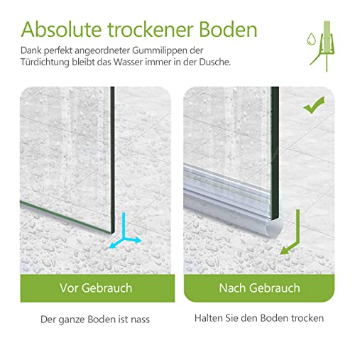 1 x 100 cm Duschdichtung für 4 – 6 mm Glasdicke - 5