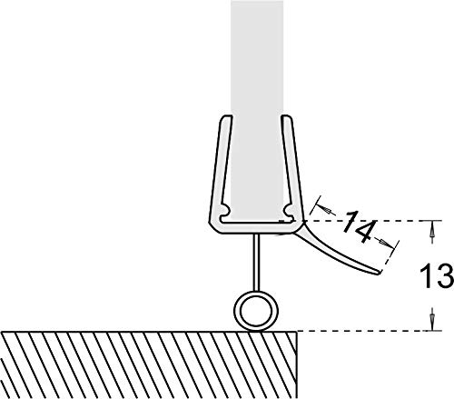 1 x 100 cm Duschdichtung für 8 – 10 mm Glasdicke - 2