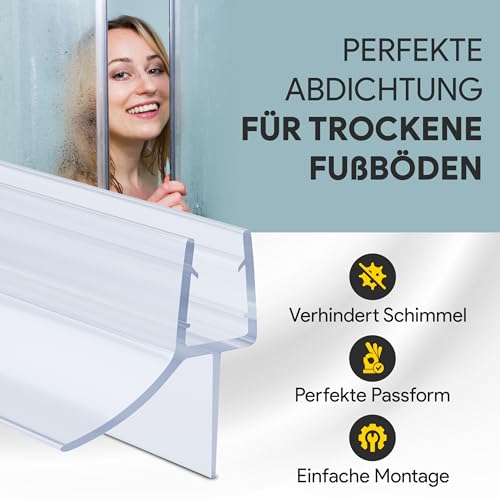 1 x 200 cm Duschdichtung für 8 – 10 mm Glasstärke - 2