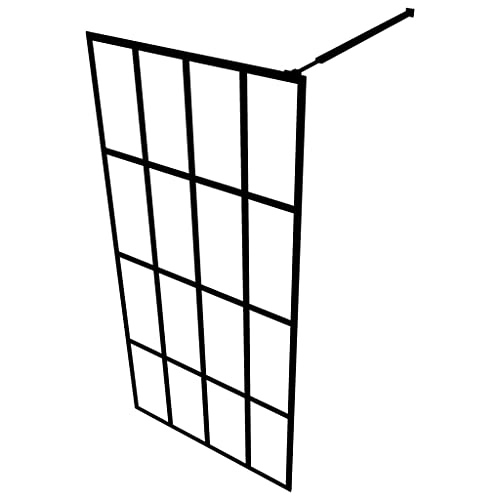 Schwarze Duschwand mit modernem industriellen Design - 5