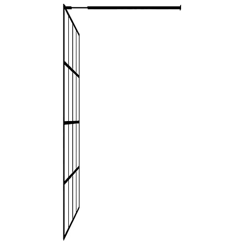 Schwarze Duschwand mit modernem industriellen Design - 6