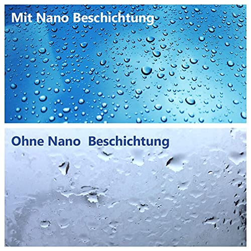 Walk In Duschwand mit schwarzem Rahmen und Nanobeschichtung - 5