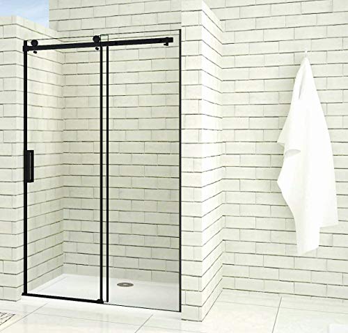Aica Sanitär 100x200cm Duschtür Verstellbereich von 97-100 cm Duschabtrennung Nischentür Dusche Schwarz aus 8mm Sicherheitsglas mit Nanobeschichtung - 2