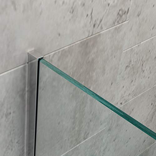 Duschabtrennung Walk-In Nano Echtglas EX101 - graues Glas - Breite wählbar, Breite Walk-In:700mm - 4