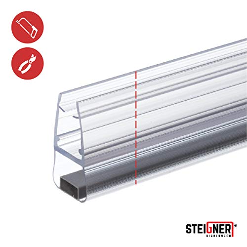 STEIGNER Magnetduschdichtung SET, 201cm, Glasstärke 3,5/4/ 5mm, Ersatzdichtung für 180 Grad Duschtür, UKM01, 2 Stück - 3