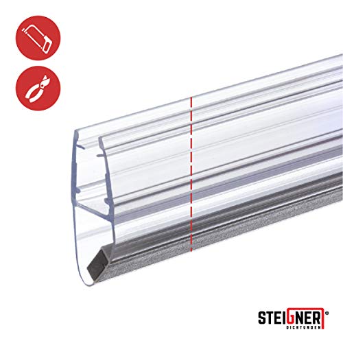 STEIGNER Magnetduschdichtung SET, 201cm, Glasstärke 3,5/4/ 5mm, Ersatzdichtung für 180 Grad Duschtür, UKM03, 2 Stück - 3