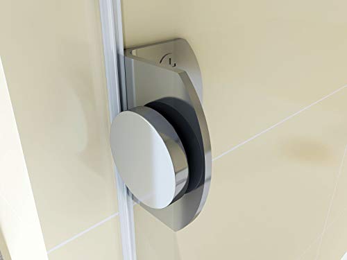 Fünfeckdusche Eckdusche Duschkabine Duschabtrennung Eckdusche Fünfeck Glas, Größe:80 x 80 x 190 cm, Dusche_Amazon:Einstieg DIN links | Gestreift | ohne Duschtasse & Ablauf - 6