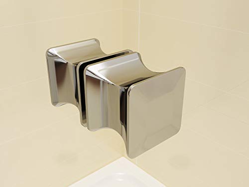 Fünfeckdusche Eckdusche Duschkabine Duschabtrennung Eckdusche Fünfeck Glas, Größe:80 x 80 x 190 cm, Dusche_Amazon:Einstieg DIN links | Gestreift | ohne Duschtasse & Ablauf - 7